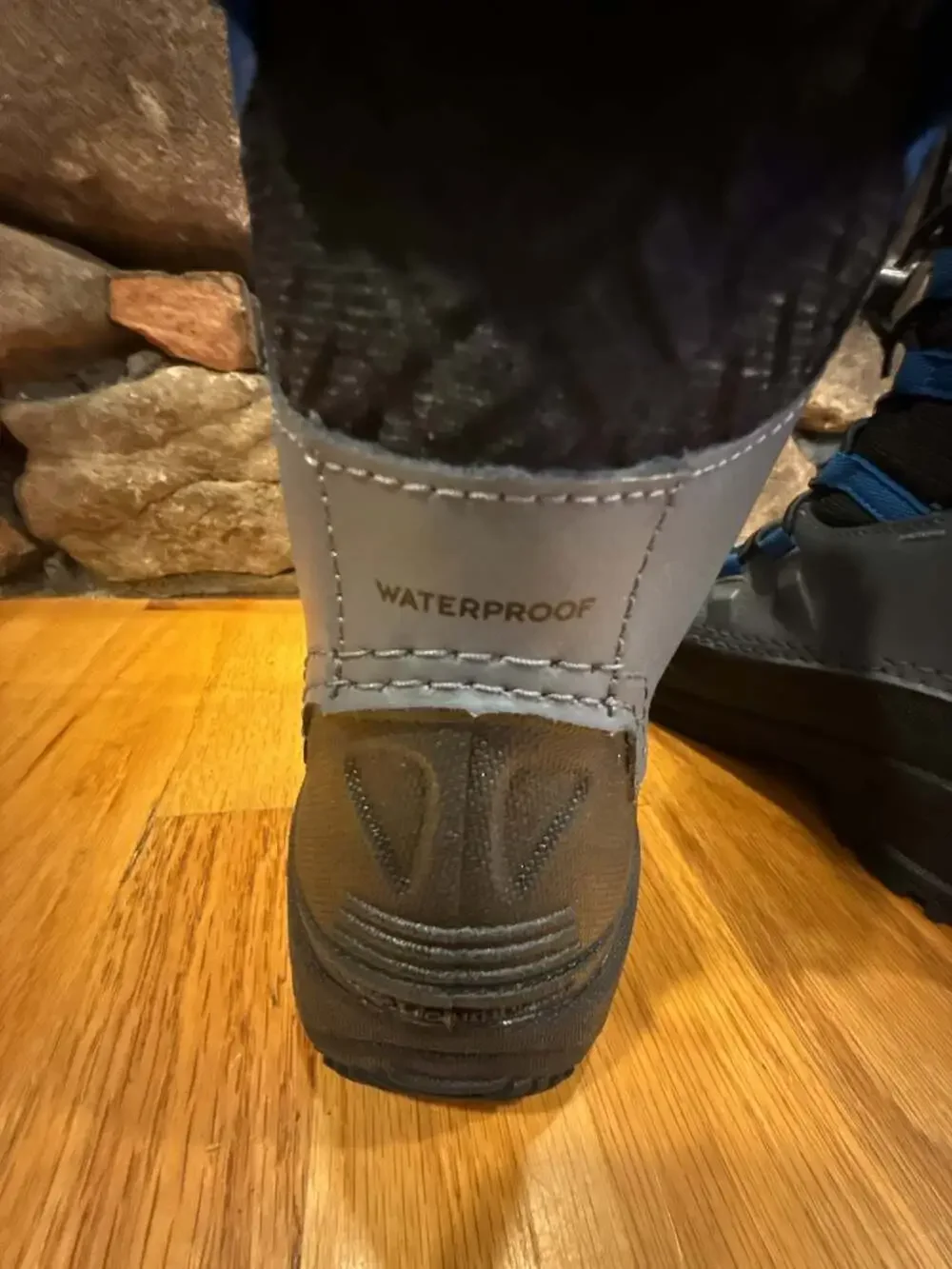 Columbia Bugaboot Celsius Kids Grey Black Blue Waterproof Snow Boots
